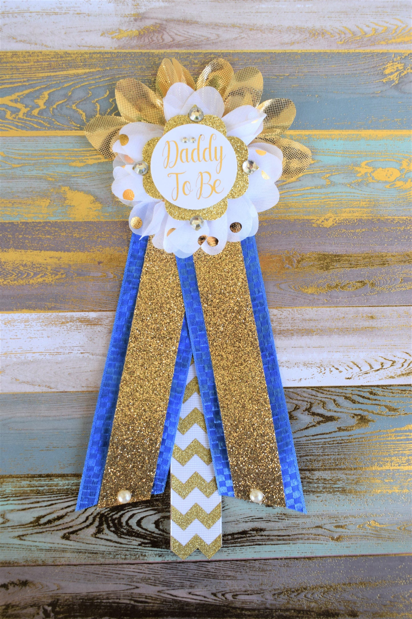 Royal Gold Prince Flower Sash, Royal Gold Maternity Sash, Royal Gold Pregnant Sash, Mommy and Daddy To Be, Royal Prince Baby Shower, Custom - Celebrations By Cris