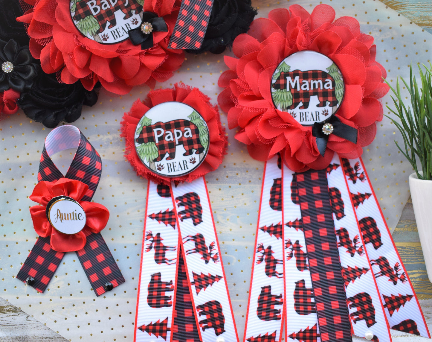 Buffalo Plaid Bear, Lumberjack Baby Shower, Buffalo Bear Plaid Shower, Burlap with Buffalo Maternity Sash, Burlap Red Black Sash, Custom