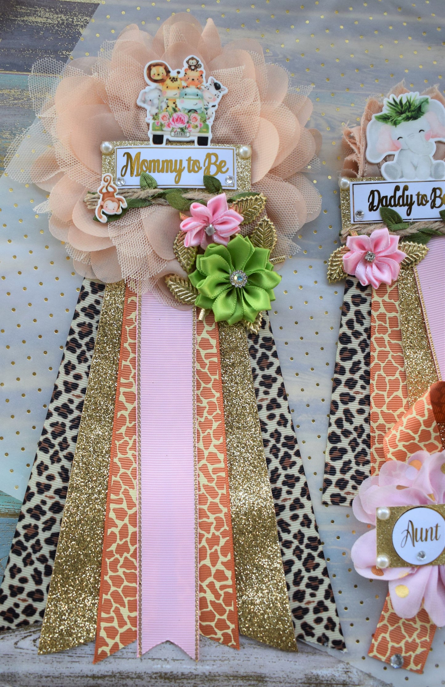 Girl Safari Jungle Maternity Sash, Pink Safari Maternity Sash, Animal Flower Sash, Jungle Safari Baby Shower, Safari Flower Sash, Custom