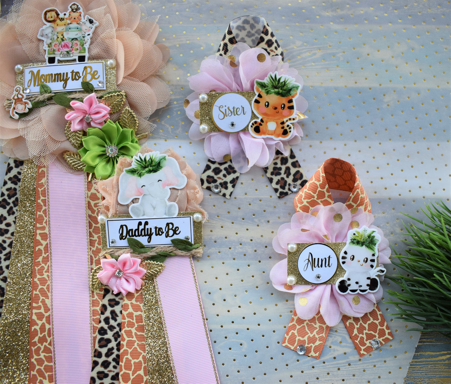 Girl Safari Jungle Maternity Sash, Pink Safari Maternity Sash, Animal Flower Sash, Jungle Safari Baby Shower, Safari Flower Sash, Custom