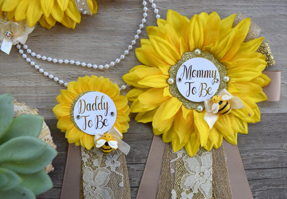 Rustic Bee Sunflower Baby Shower, Bumble Bee Mommy To Bee, Sunflower Daddy To Bee, Gender Reveal Baby Shower, Bumble Bee & Sunflower Theme - Celebrations By Cris