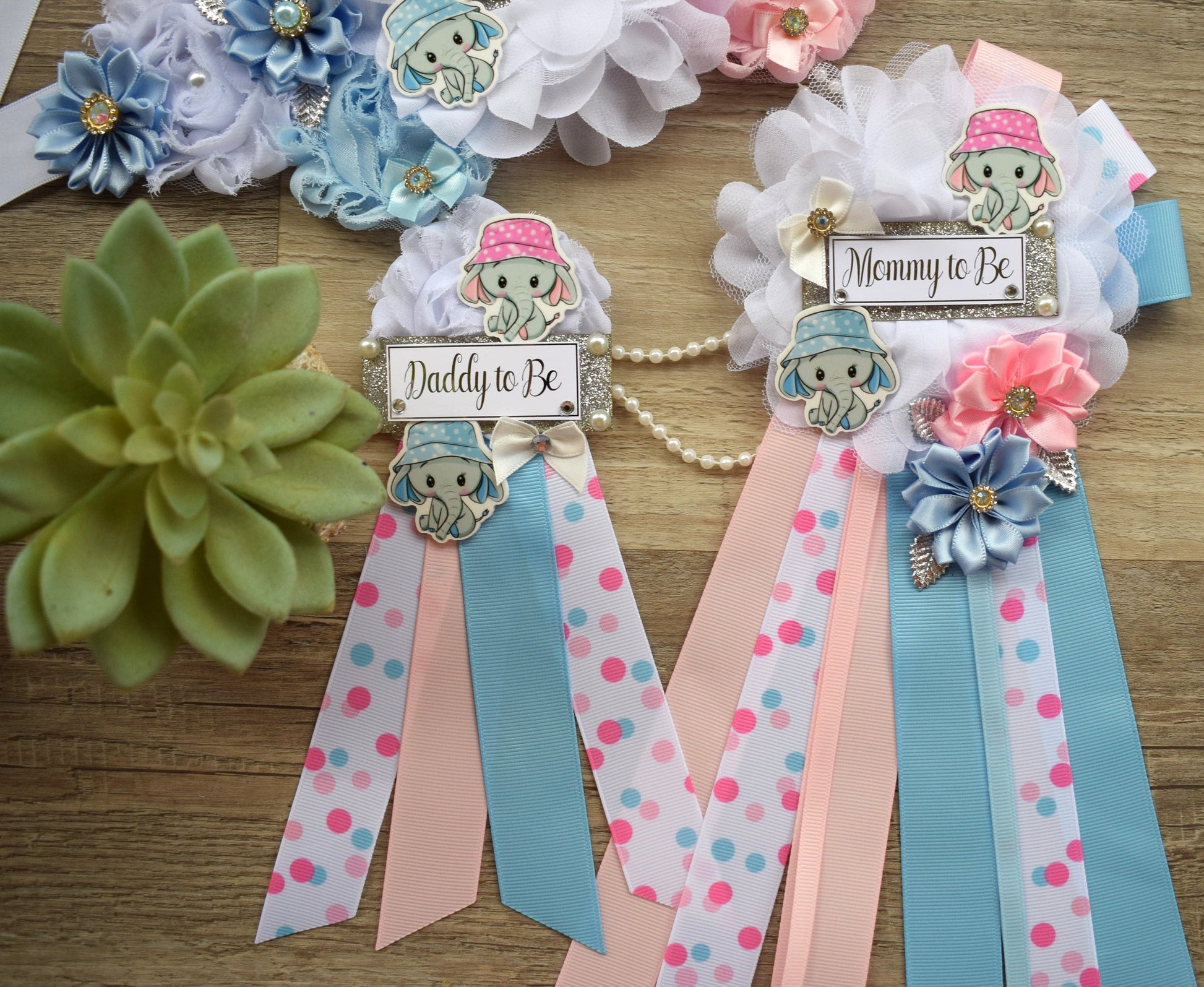 Elephant Gender Reveal Baby Shower, Elephant Pink Blue Maternity Sash, Reveal Flower Sash, Gender Reveal Belly Sash, Gender Baby Shower - Celebrations By Cris