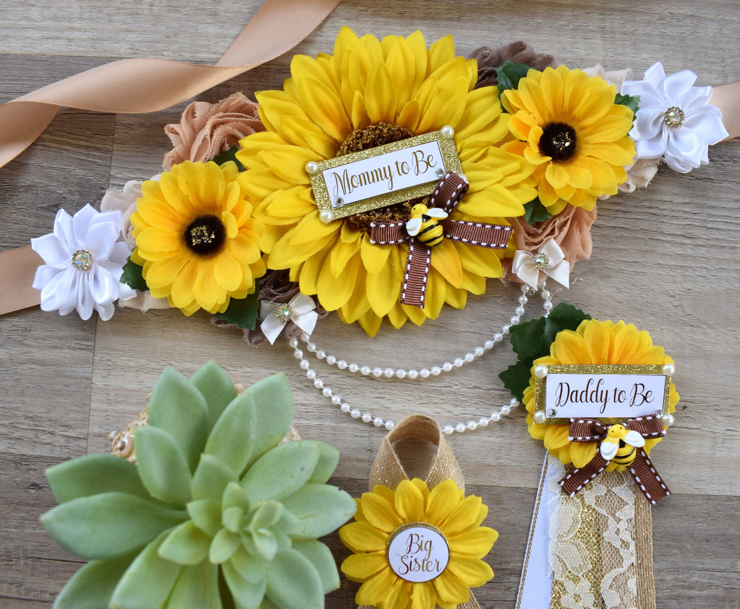 Rustic Bee Sunflower Baby Shower, Bumble Bee Mommy To Bee, Sunflower Daddy To Bee, Gender Reveal Baby Shower, Bumble Bee & Sunflower Theme - Celebrations By Cris