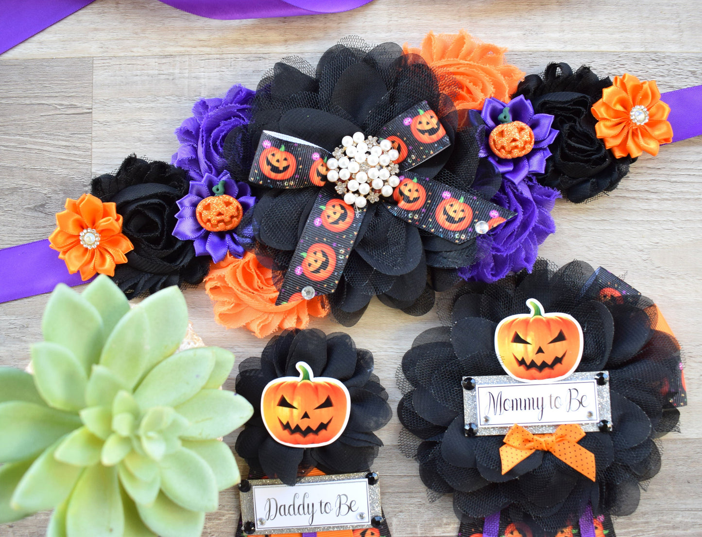 Halloween Pumpkin Baby Shower, Spider Orange Grey Purple Black Maternity Sash, Halloween Mommy To Be Pin, Scary Halloween Daddy To Be Pin