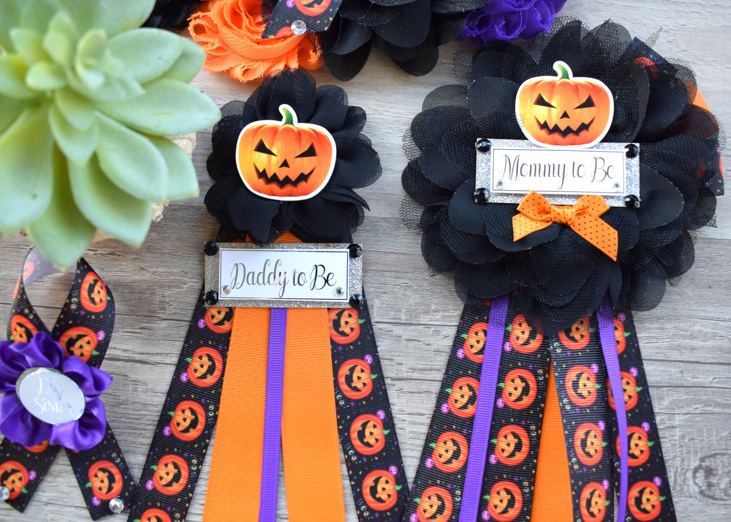 Halloween Pumpkin Baby Shower, Spider Orange Grey Purple Black Maternity Sash, Halloween Mommy To Be Pin, Scary Halloween Daddy To Be Pin