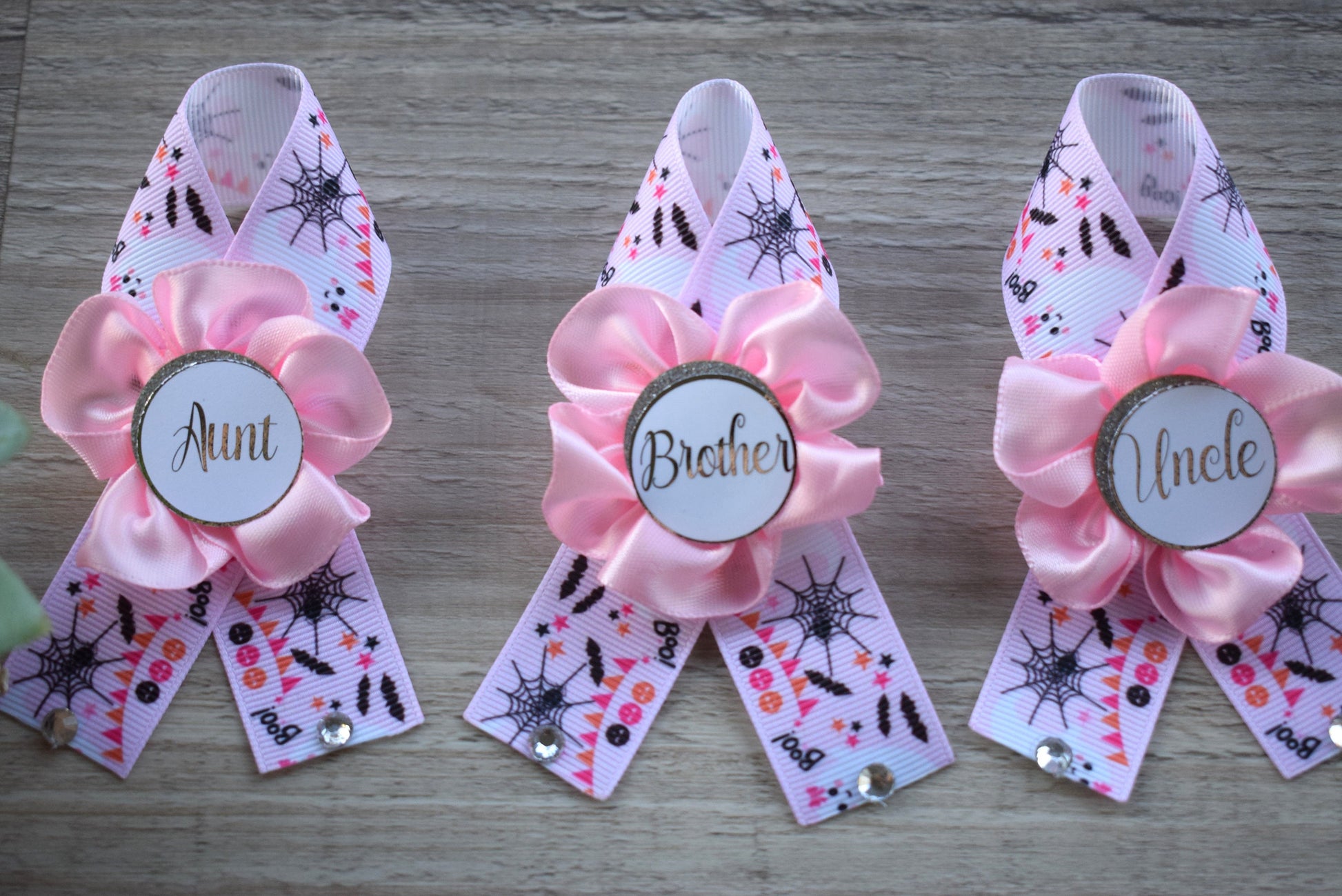 Girl Pink Ghost Halloween Baby Shower, Pink Maternity Sash, Mommy To Be Ribbon, Daddy To Be Pin, Halloween Baby Shower Gift, Custom - Celebrations By Cris