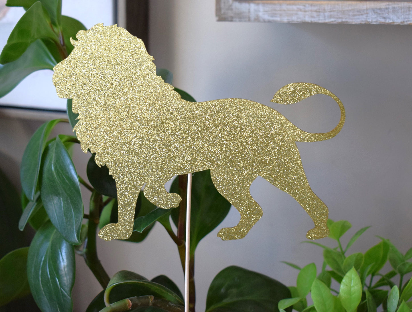 Gold Safari Cake Toppers, Gold Safari Baby Shower, Party Decor, Baby Shower Centerpieces Decorations, Room Nursery Decor