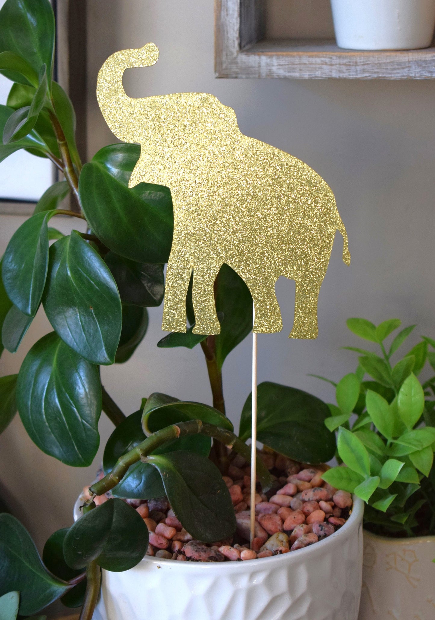 Gold Safari Cake Toppers, Gold Safari Baby Shower, Party Decor, Baby Shower Centerpieces Decorations, Room Nursery Decor