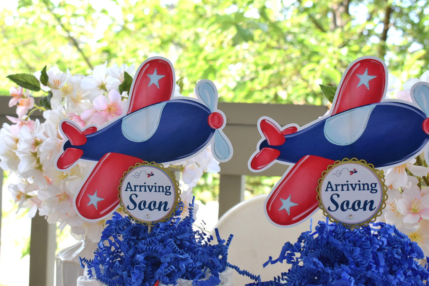 Airplane Mini Diaper Cake Baby Shower, Baby Shower Centerpieces Decorations, Girls Room Nursery Decor, New Mom Gifts, Baby Shower Gift