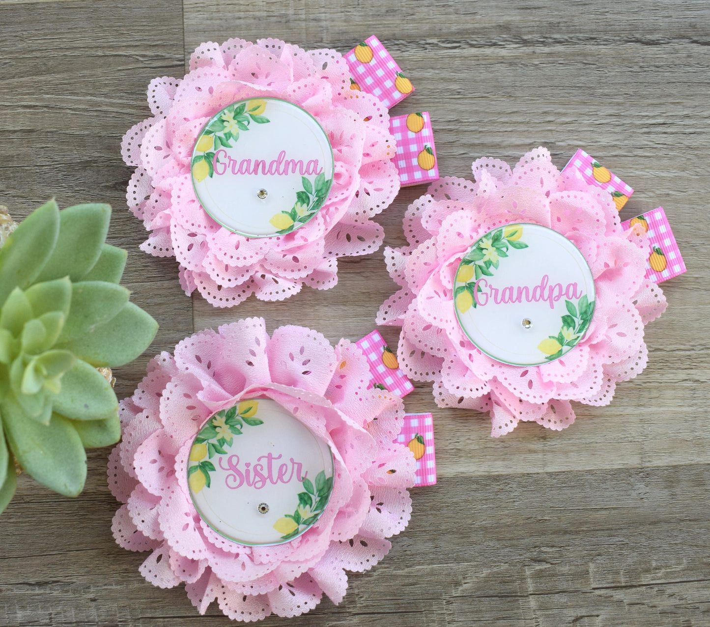 Girl Lemon Baby Shower, Lemon Fruit Maternity Sash, Pink Lemon Mommy To Be Ribbon Pin, Girl Lemon Daddy To Be Ribbon, Custom