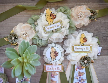 Classic Winnie The Pooh Baby Shower, Winnie the Pooh Mommy To Be Pin, Classic Winnie the Pooh, Winnie the Pooh Mommy and Daddy Pin, Custom