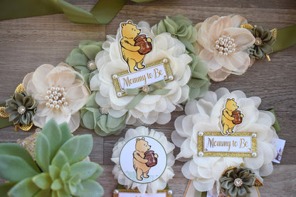 Classic Winnie The Pooh Baby Shower, Winnie the Pooh Mommy To Be Pin, Classic Winnie the Pooh, Winnie the Pooh Mommy and Daddy Pin, Custom