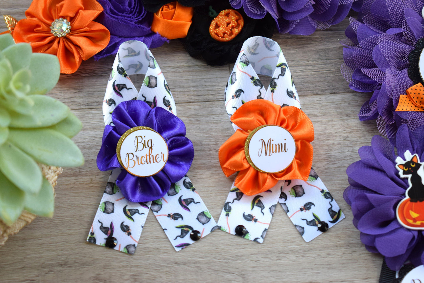 Ghost Halloween Baby Shower, Halloween Baby Shower, Black Purple Orange Maternity Sash, Mommy To Be Pin, Daddy To Be Pin