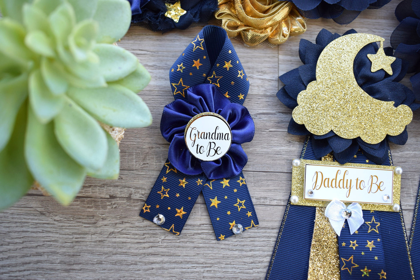 Navy Blue Twinkle Twinkle Little Star Baby Shower, Maternity sash, Navy Blue Gold Twinkle Star Mommy To Be Pin, Twinkle Star Daddy To Be Pin - Celebrations By Cris