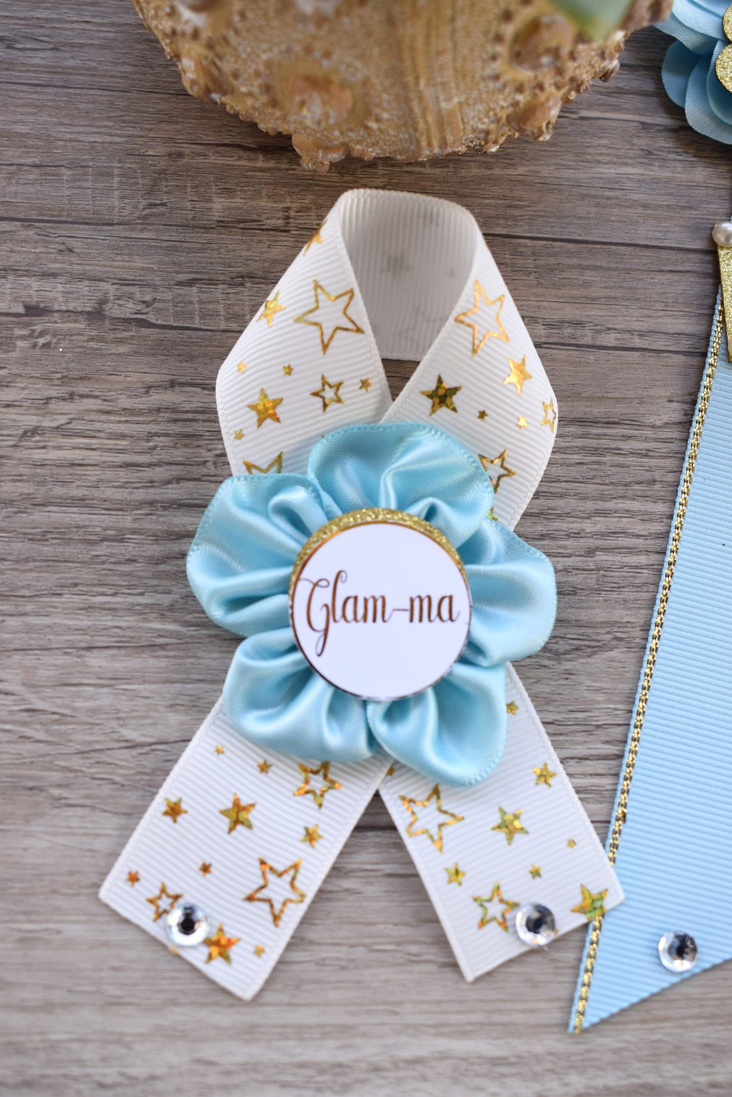 Boy Twinkle Twinkle Little Star Baby Shower, Moon Maternity Sash, Blue White Gold Twinkle Star Mommy To Be Pin, Twinkle Star Daddy To Be Pin - Celebrations By Cris