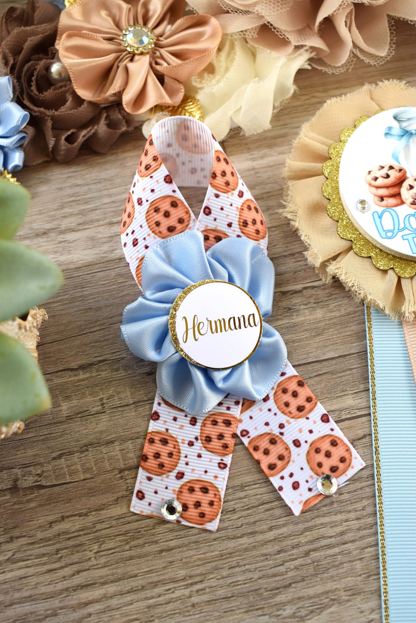 Cookie And Milk Baby Shower, Cookie Maternity Sash, Milk Mommy To Be Pin, Daddy To Be Pin, Custom Welcome - Celebrations By Cris