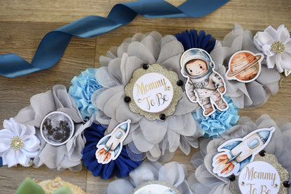 Astronaut Space Baby Shower, Planets Maternity Sash, Out of Space Mommy To Be, Astronaut Rocket Daddy To Be, Baby Shower Gift, Spaceman - Celebrations By Cris