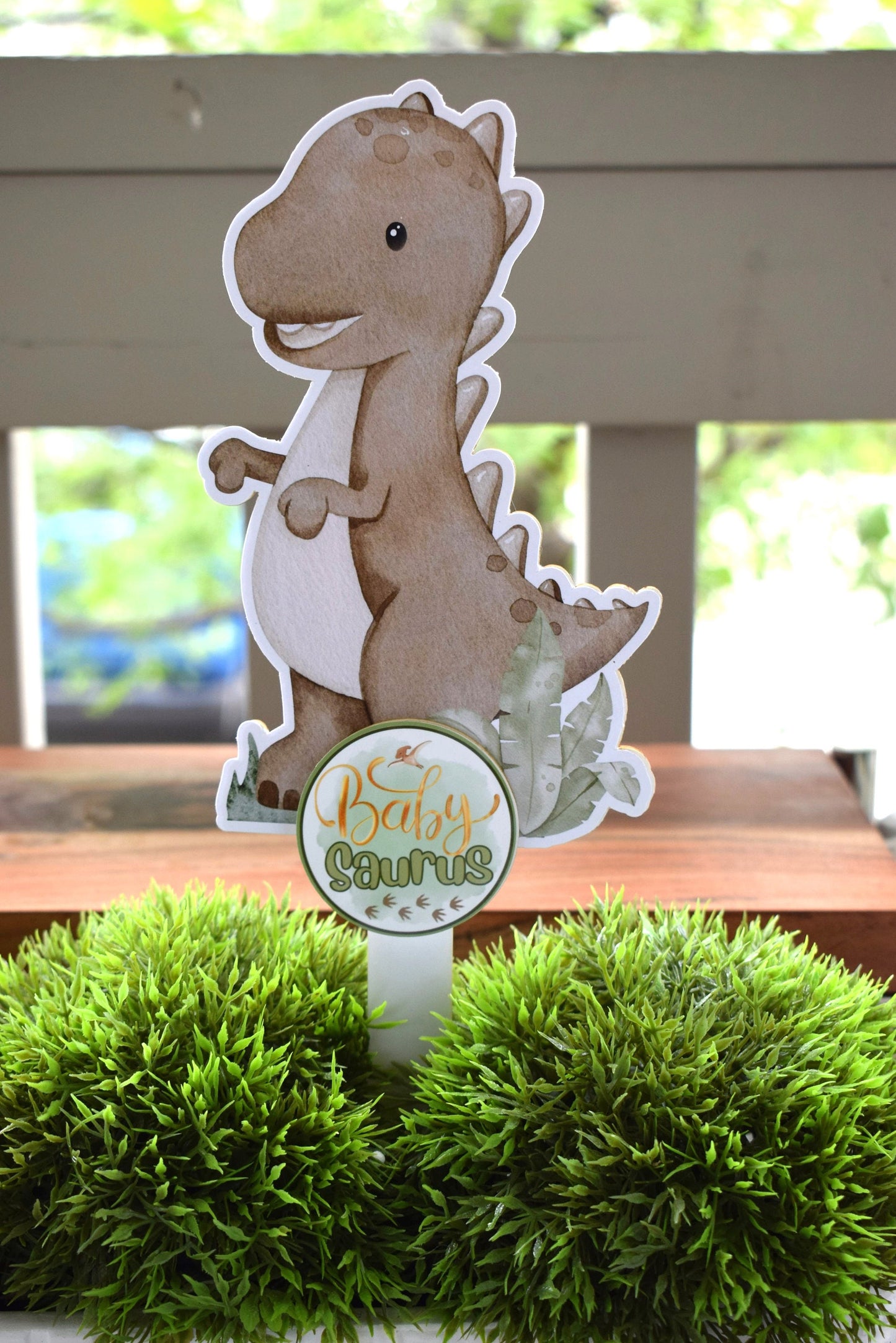 Boho Dinosaur Topper Cake Baby Shower, Neutral Dinosaur Centerpieces Decorations, Boy Room Nursery Decor, New Mom Gifts - S0002