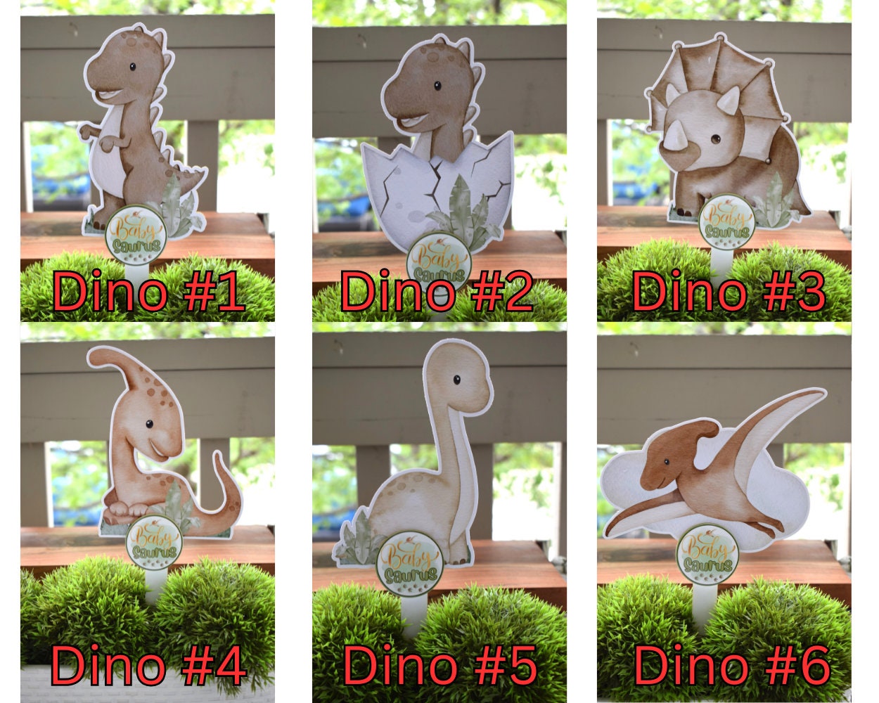 Boho Dinosaur Topper Cake Baby Shower, Neutral Dinosaur Centerpieces Decorations, Boy Room Nursery Decor, New Mom Gifts - S0002