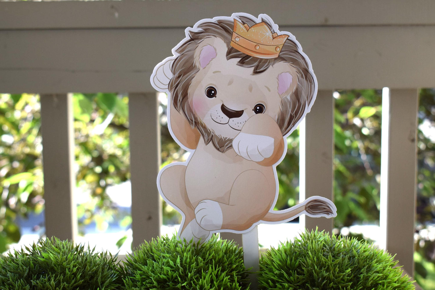 Baby Lion Cake Toppers, Crown Baby Cub Lion Baby Shower Party, Baby Lion King Shower Centerpieces Decor, Boy Room Decor, New Mom Gifts