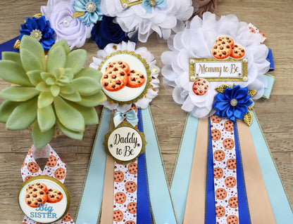 Cookie Baby Shower, Royal Brown White Maternity Sash, Mommy To Be, Daddy To Be, Custom - Celebrations By Cris