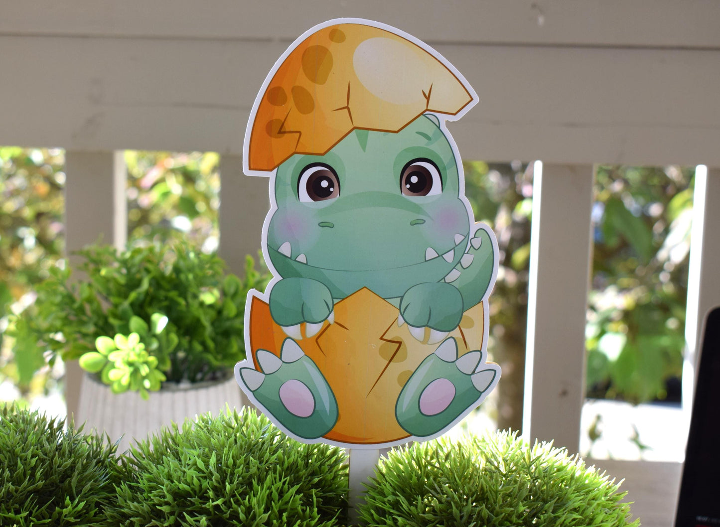 Baby Egg Dinosaur Topper Cake Baby Shower, Neutral Dinosaur Egg Centerpieces Decorations, Boy Room Nursery Decor, New Mom Gifts - S0002