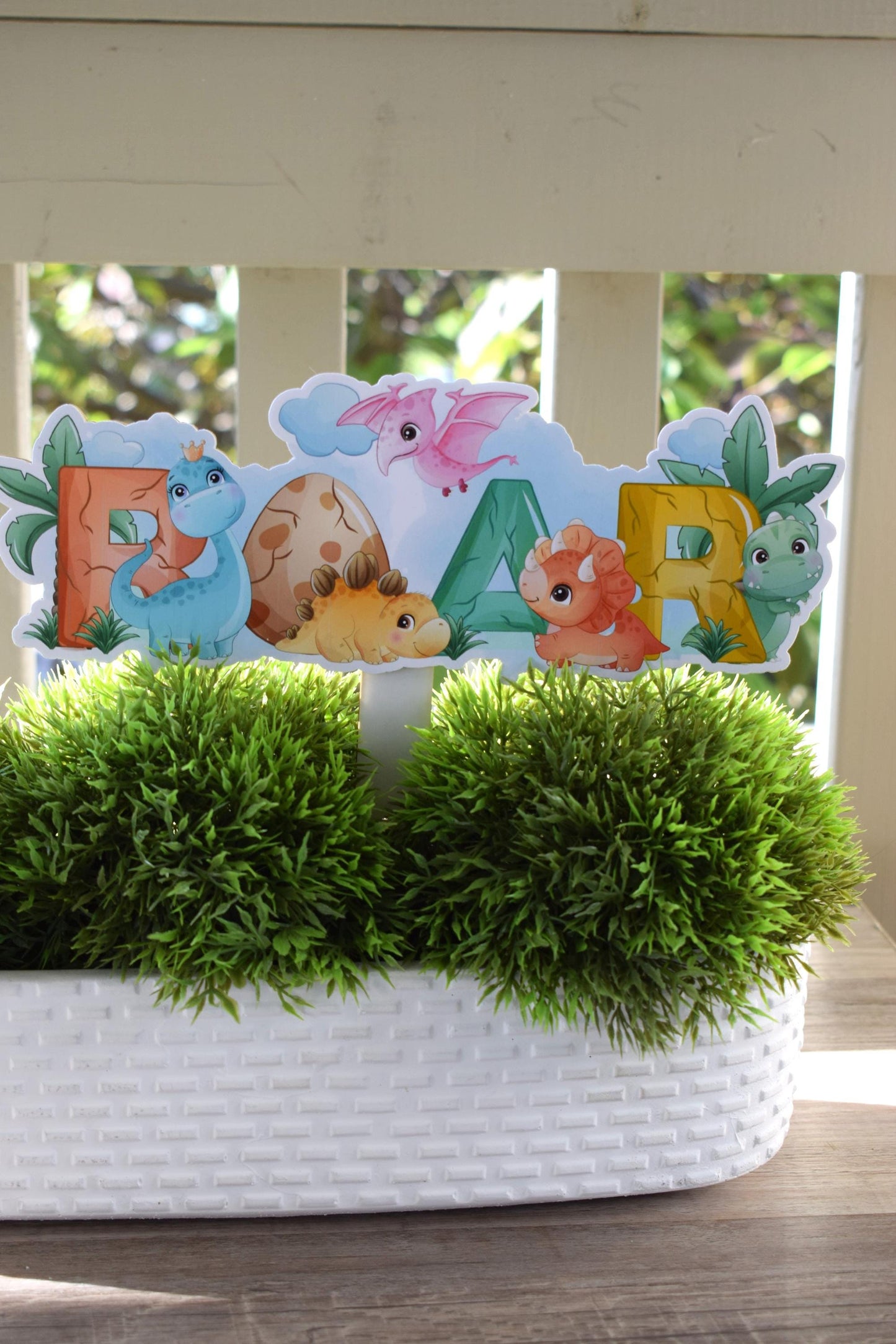 Roar Baby Dinosaur Topper Cake Baby Shower, Neutral Dinosaur Egg Centerpieces Decorations, Boy Or Girl Room Nursery Decor, New Mom Gifts