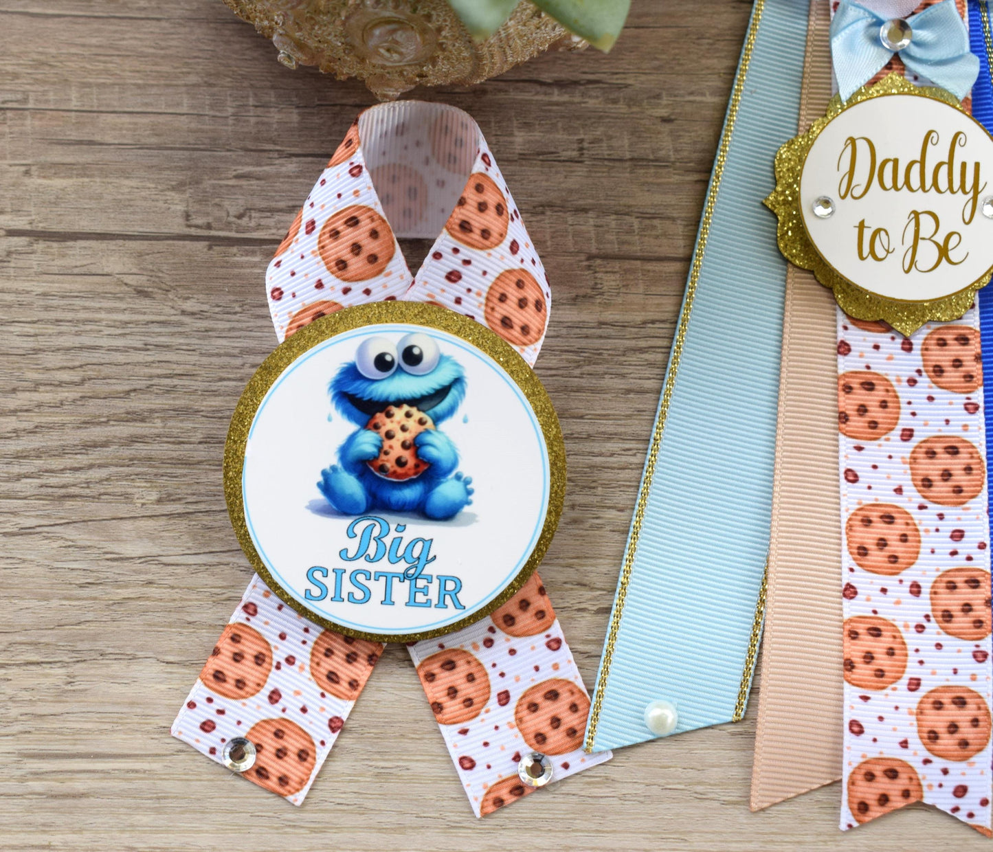 Cookie Baby Shower, Royal Brown White Maternity Sash, Mommy To Be, Daddy To Be, Custom - Celebrations By Cris