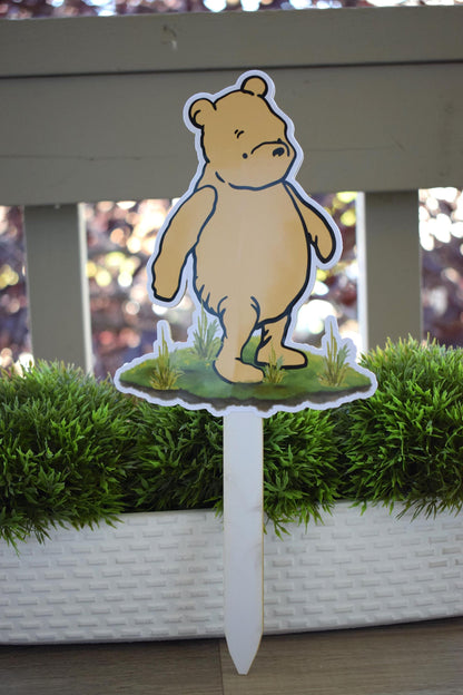 Classic Winnie The Pooh Cake Topper, Neutral Baby Shower, Centerpieces Decorations, Room Nursery Decor, Piglet Tiger Eeyore Baby Shower