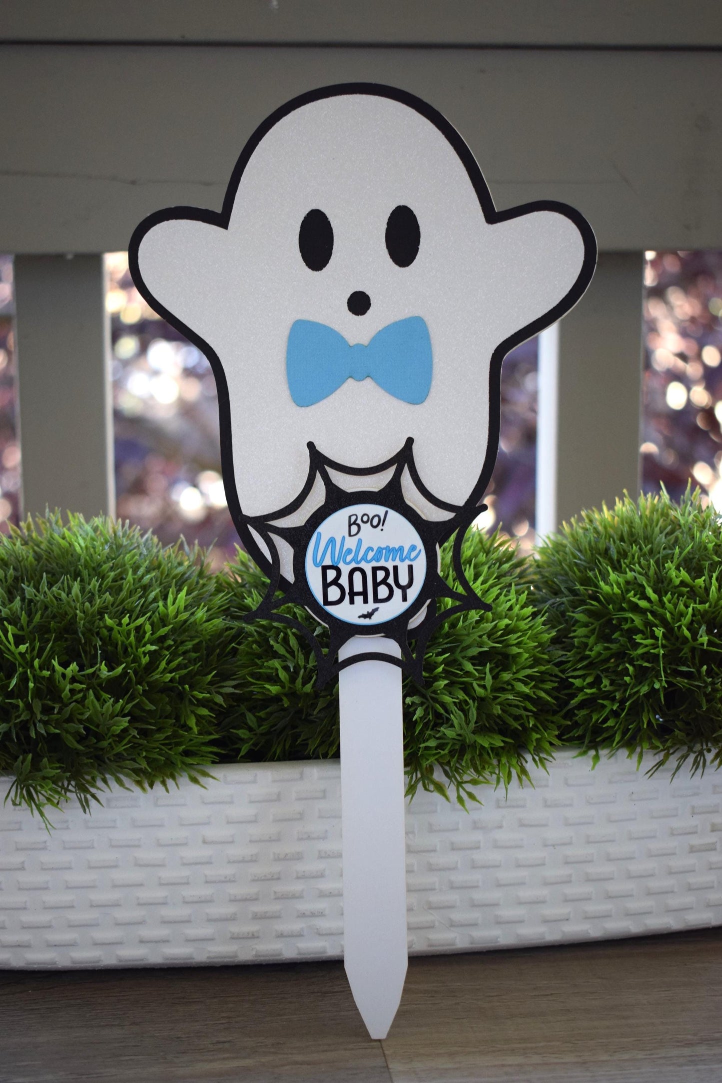 Blue Boy Ghost Cake Toppers, Baby Shower, Halloween Baby Shower, Centerpieces Decorations, Blue Ghost Shower Party Decor - S0011