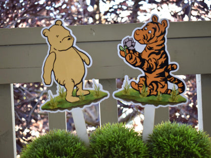 Classic Winnie The Pooh Cake Topper, Neutral Baby Shower, Centerpieces Decorations, Room Nursery Decor, Piglet Tiger Eeyore Baby Shower