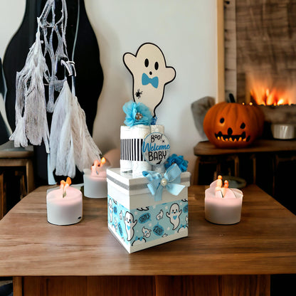 Blue Boy Ghost Centerpiece Baby Shower, Diaper Cake Baby Shower, Centerpieces Decorations, Boy Room Decor, Baby Shower Present, New Mom Gift