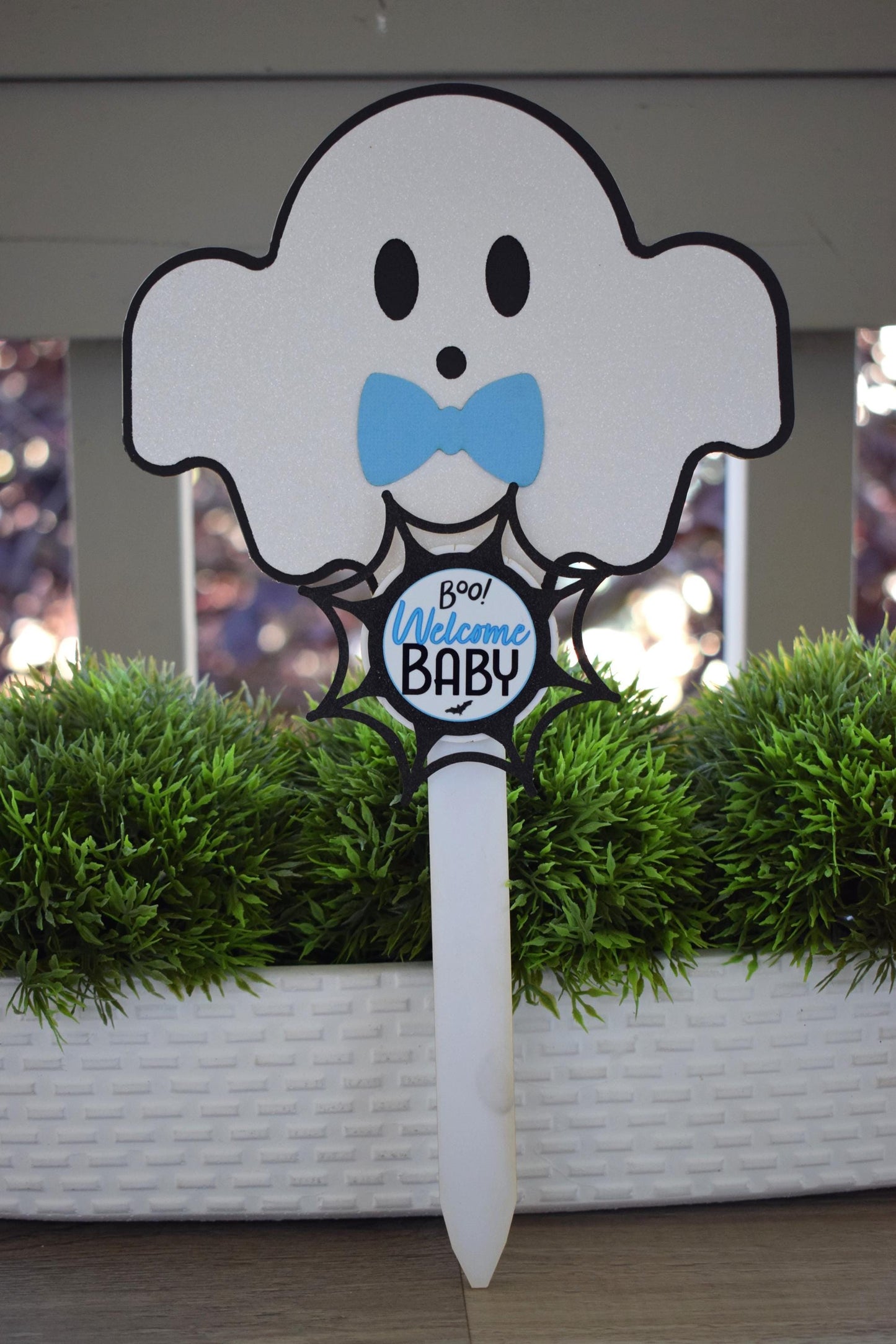 Blue Boy Ghost Cake Toppers, Baby Shower, Halloween Baby Shower, Centerpieces Decorations, Blue Ghost Shower Party Decor - S0011