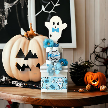 Blue Boy Ghost Centerpiece Baby Shower, Diaper Cake Baby Shower, Centerpieces Decorations, Boy Room Decor, Baby Shower Present, New Mom Gift