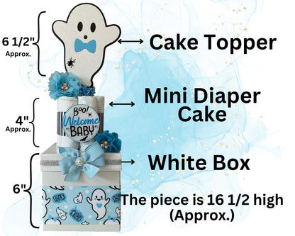 Blue Boy Ghost Centerpiece Baby Shower, Diaper Cake Baby Shower, Centerpieces Decorations, Boy Room Decor, Baby Shower Present, New Mom Gift